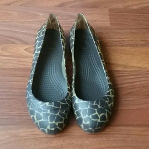 Crocs Giraffe Print Flats