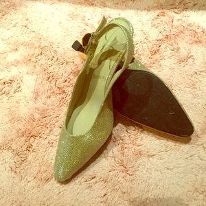 J. Renee Gold Strap Sandals