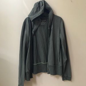 Olive green super soft hoodie zip