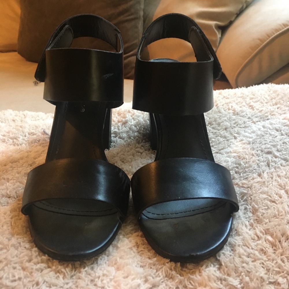 Black heeled sandals