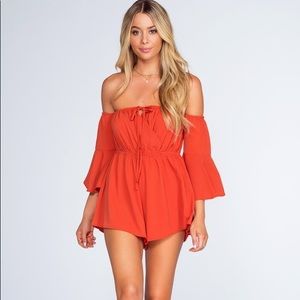 NWT Off-the-Shoulder Romper Small