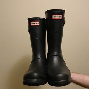 HUNTER Original Short boots, Matte black, size 8