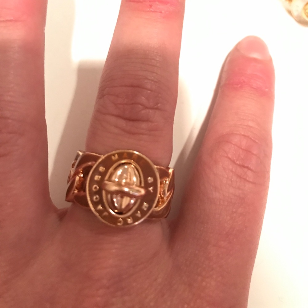 Marc Jacobs tan and gold ring! Like New!