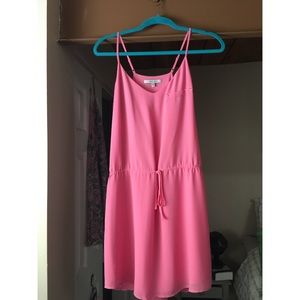 Gently worn pink tie waist shift dress
