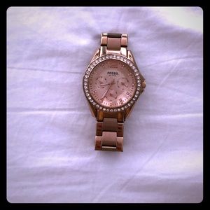 Rose Gold Fossil watch