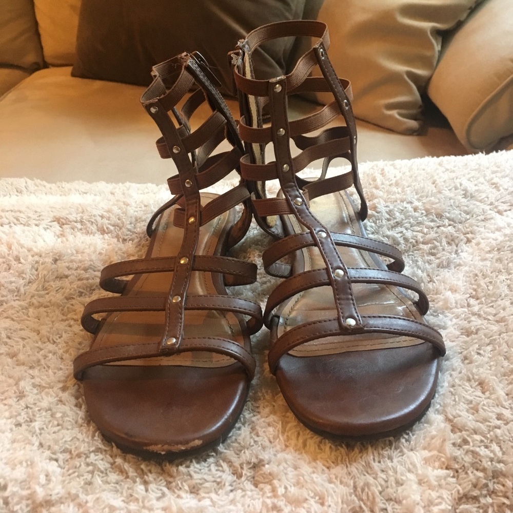 Studded gladiator sandals