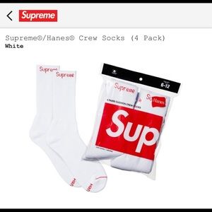 Supreme Socks Supreme New York White (6-12)