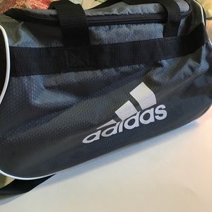 Adidas Gray and Black Gym Bag