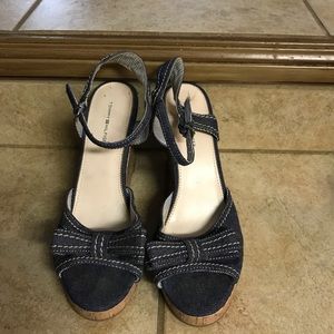 Tommy Hilfiger 4" denim wedge size 8