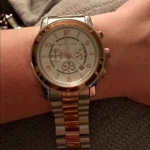 Michael Kors Runway Gold and Silver Watch