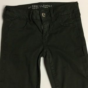 AMERICAN EAGLE SUPER STRETCH JEGGING OLIVE SIZE 0