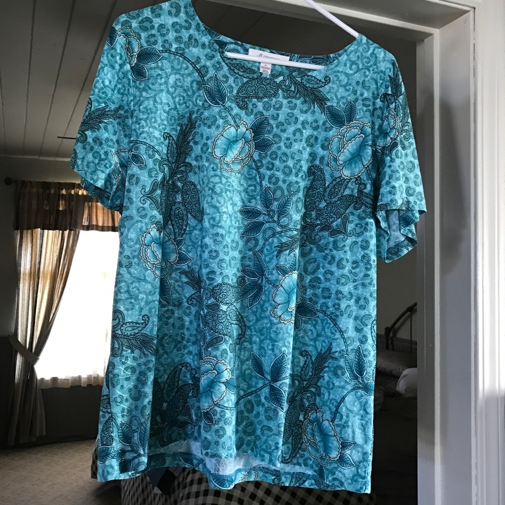 Blue Floral Shirt