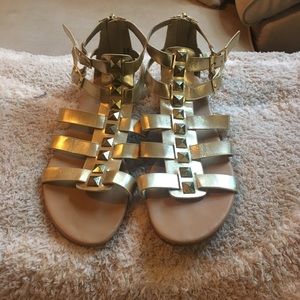 Gold Gladiator Sandals