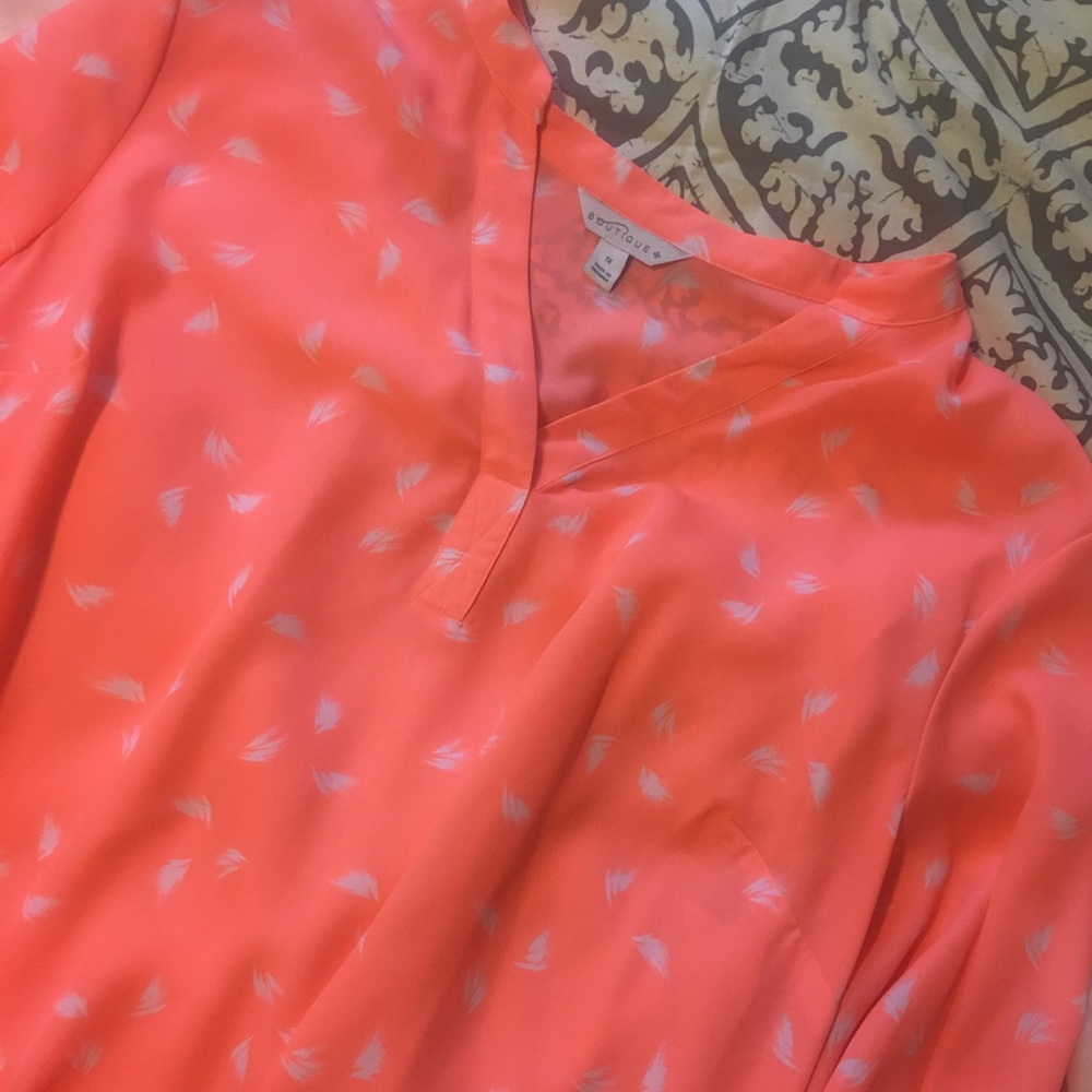Bright neon coral top