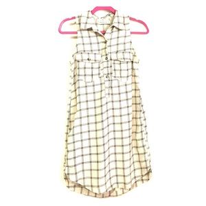 Abercrombie sleeveless plaid shirt/shirt dress XS