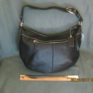 Coach black leather Hobo style purse