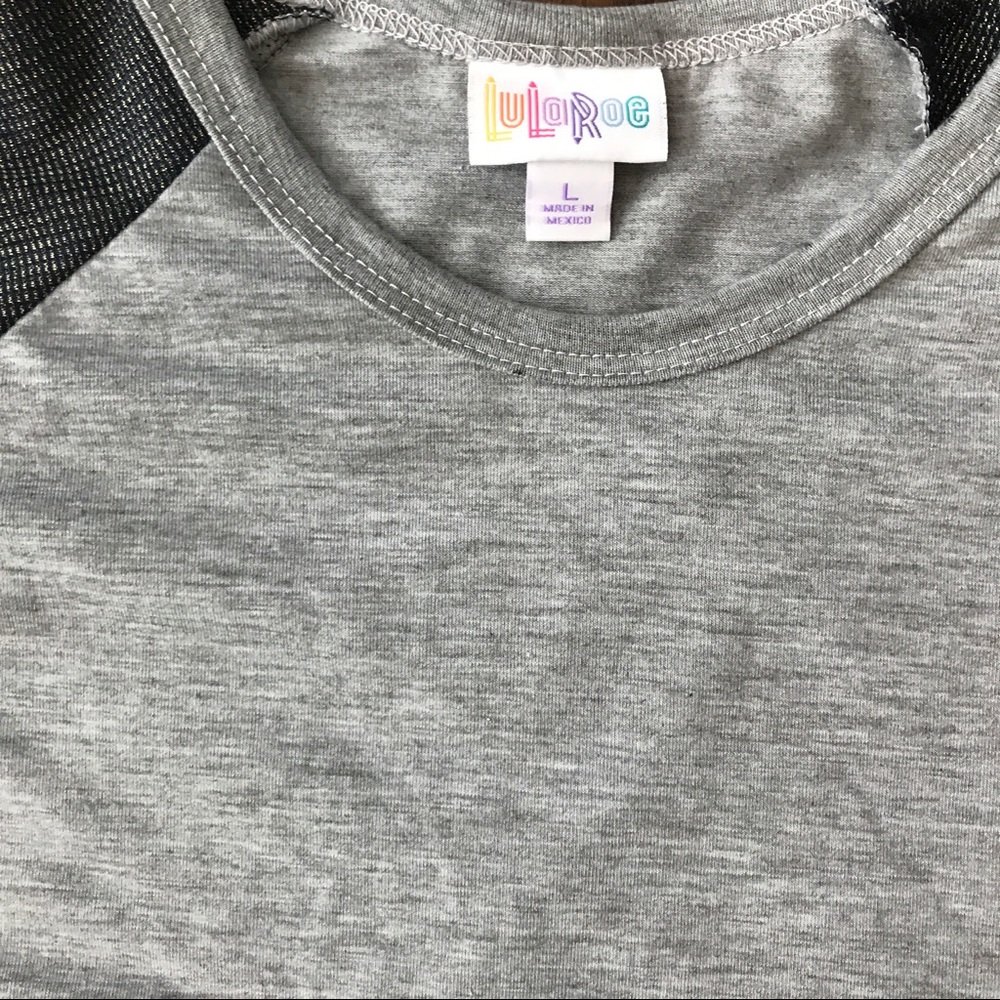 Lularoe elegant Randy gray top Large - Picture 3 of 5