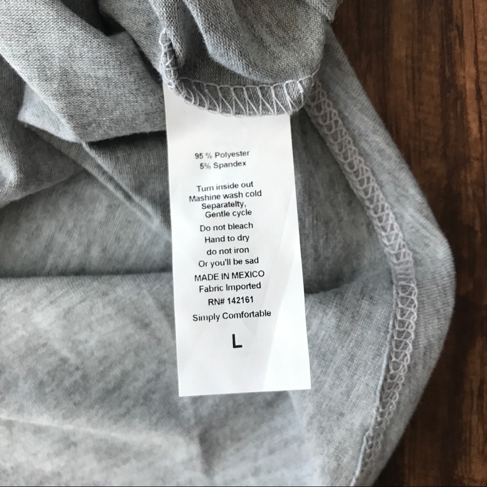 Lularoe elegant Randy gray top Large - Picture 5 of 5