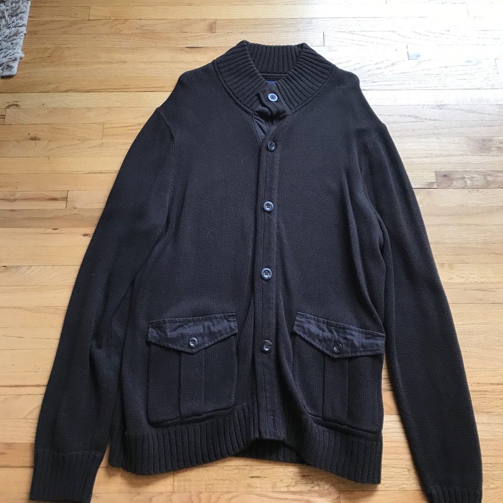 Gap XL Brown Button Cardigan w Button Pockets