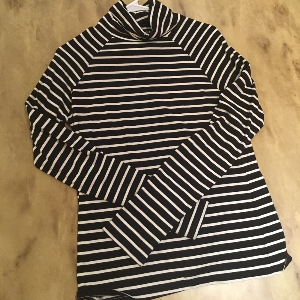 Striped turtle neck