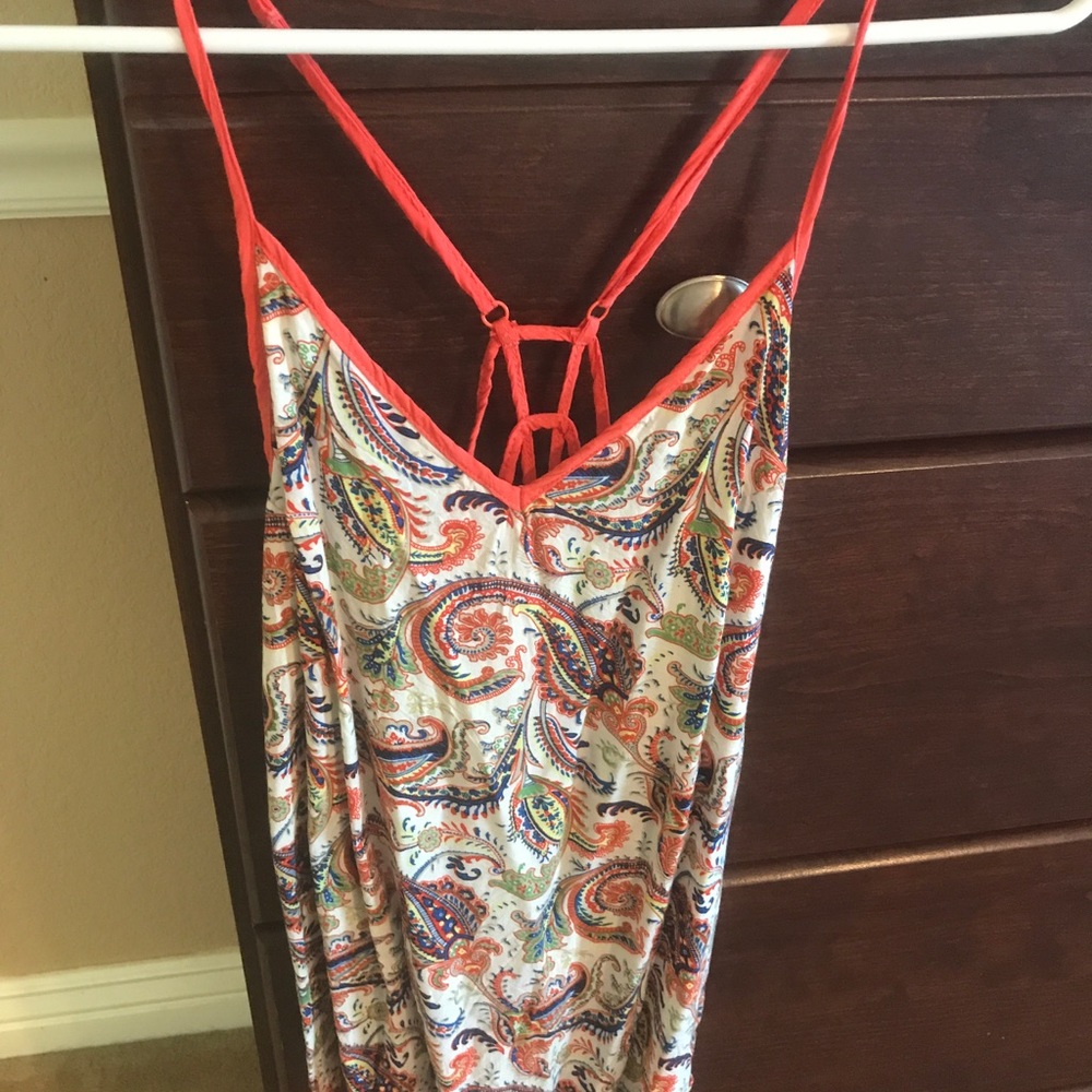 Paisley racer back tank