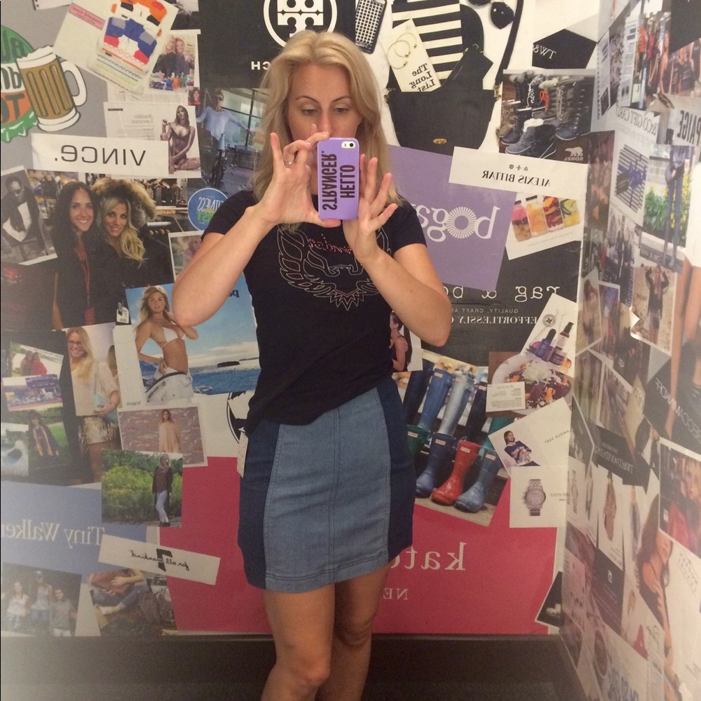 Free people denim skirt