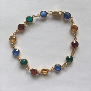 Gold and Crystal Bracelet