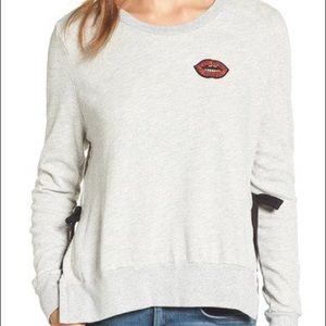 Pam & Gela Bling Kiss / Lip Pullover Sweatshirt
