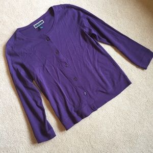 EUC Cozy purple cardi