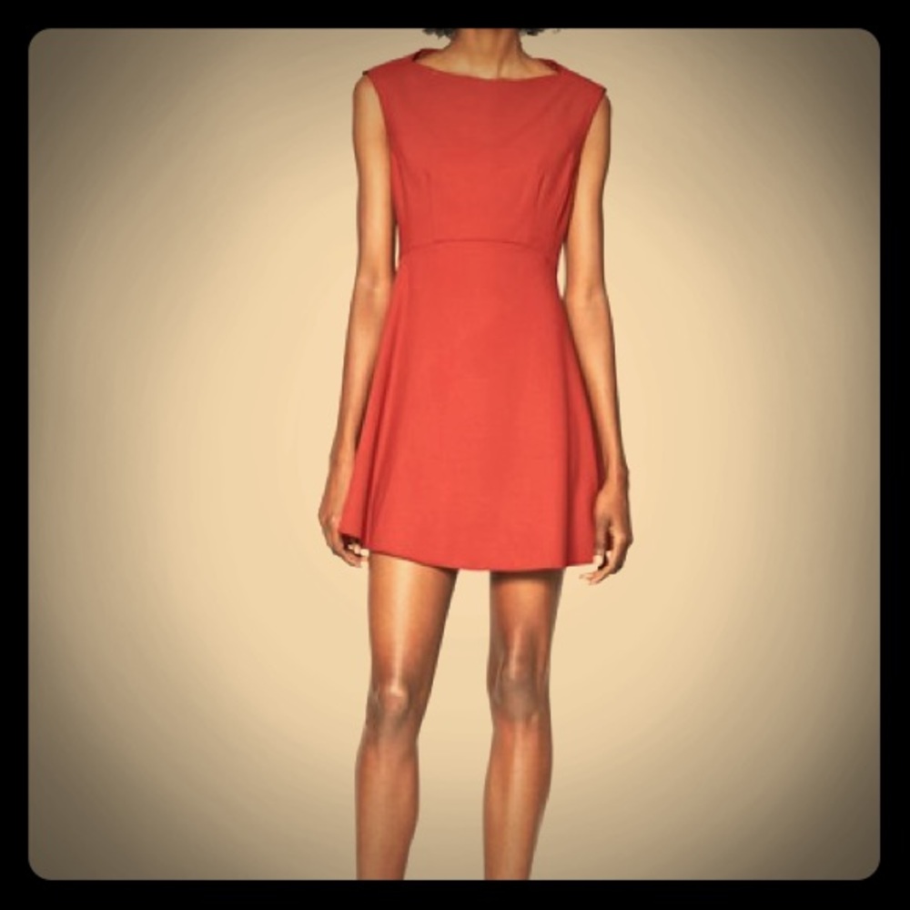 French Connection Feather Ruth Dress US4 orange