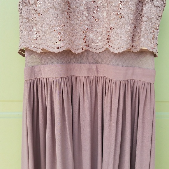 HP - Rose Gold Windsor Sequence/Lace Formal Dress - Picture 4 of 7