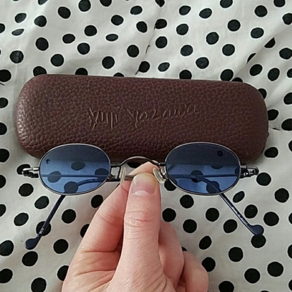 Blue round yuji yazawa sunglasses Nwt