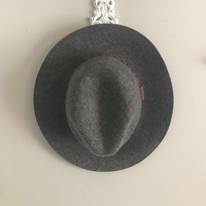 Dark Grey Wool Floppy Hat