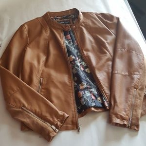 Faux leather jacjet
