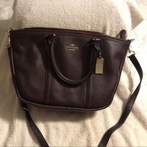 Burgundy leather Coach