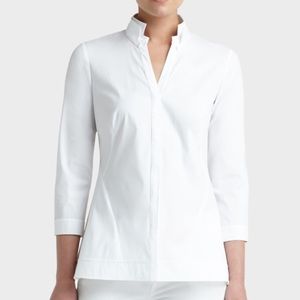 Lafayette 148 white marti blouse, size 6