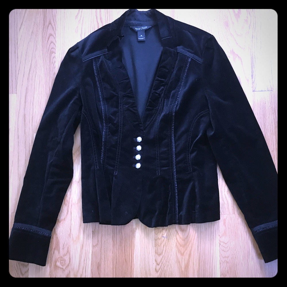 Black White House Black Market Blazer