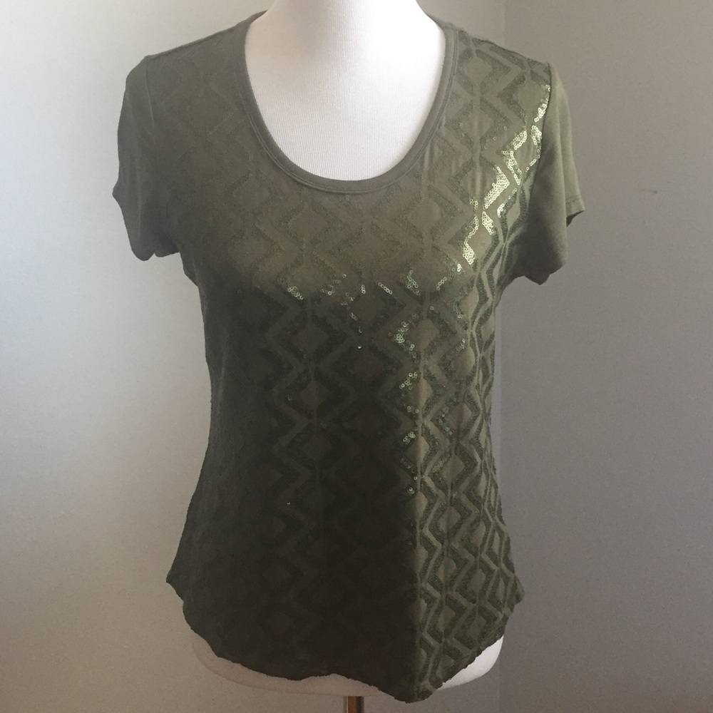Liz Claiborne petite sequin tee