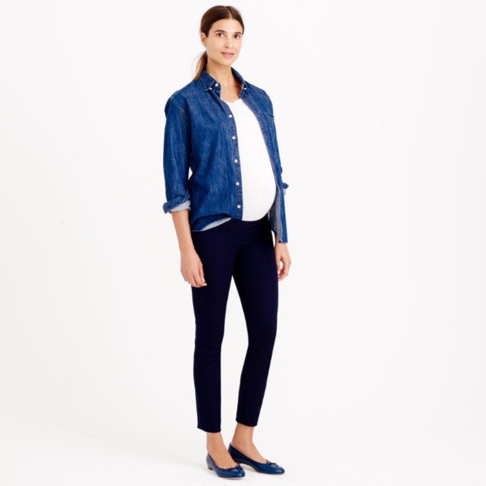 J. crew Minnie maternity pant, black, 6 tall