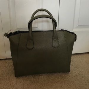 Atmosphere Olive Green Faux Leather handbag.