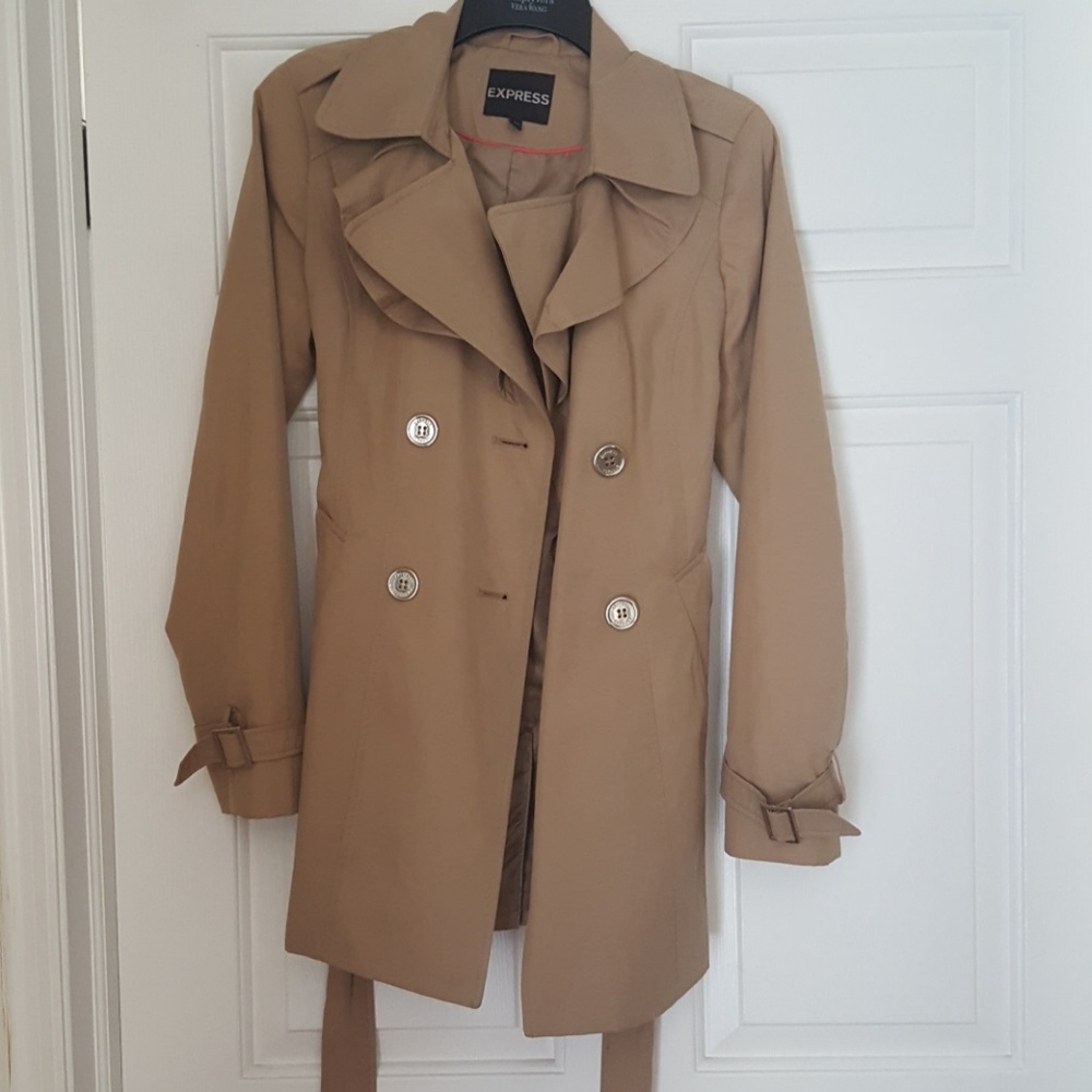 Express tan trench coat