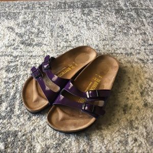 Purple patent Birkenstock 38