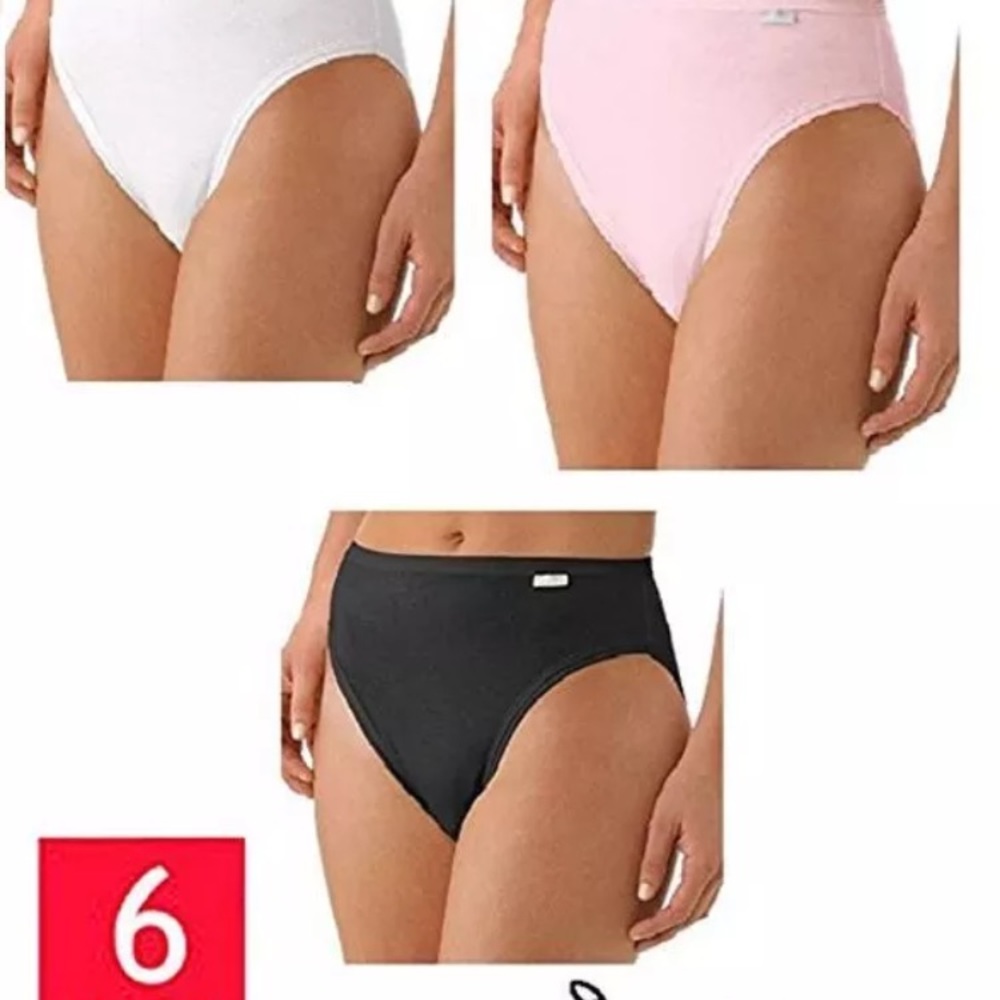 Womens 6 Pack underwear pink white black NEW NIP