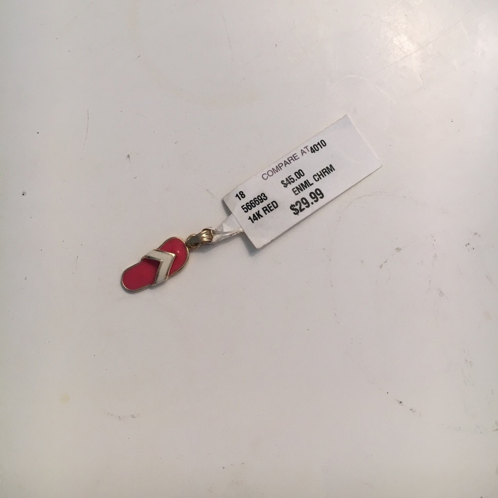 NWT!!! Pink and Gold Flip Flop Charm