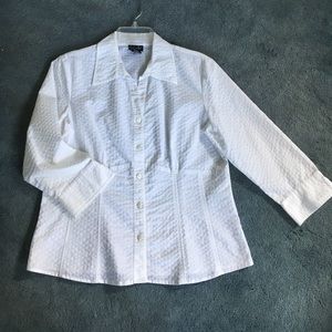 Rafaella White Blouse Size: 10