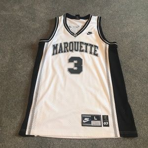 Throwback Dwyane Wade Marquette Black/White Jersey