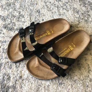 Black patent Ibiza Birkenstock sz 38
