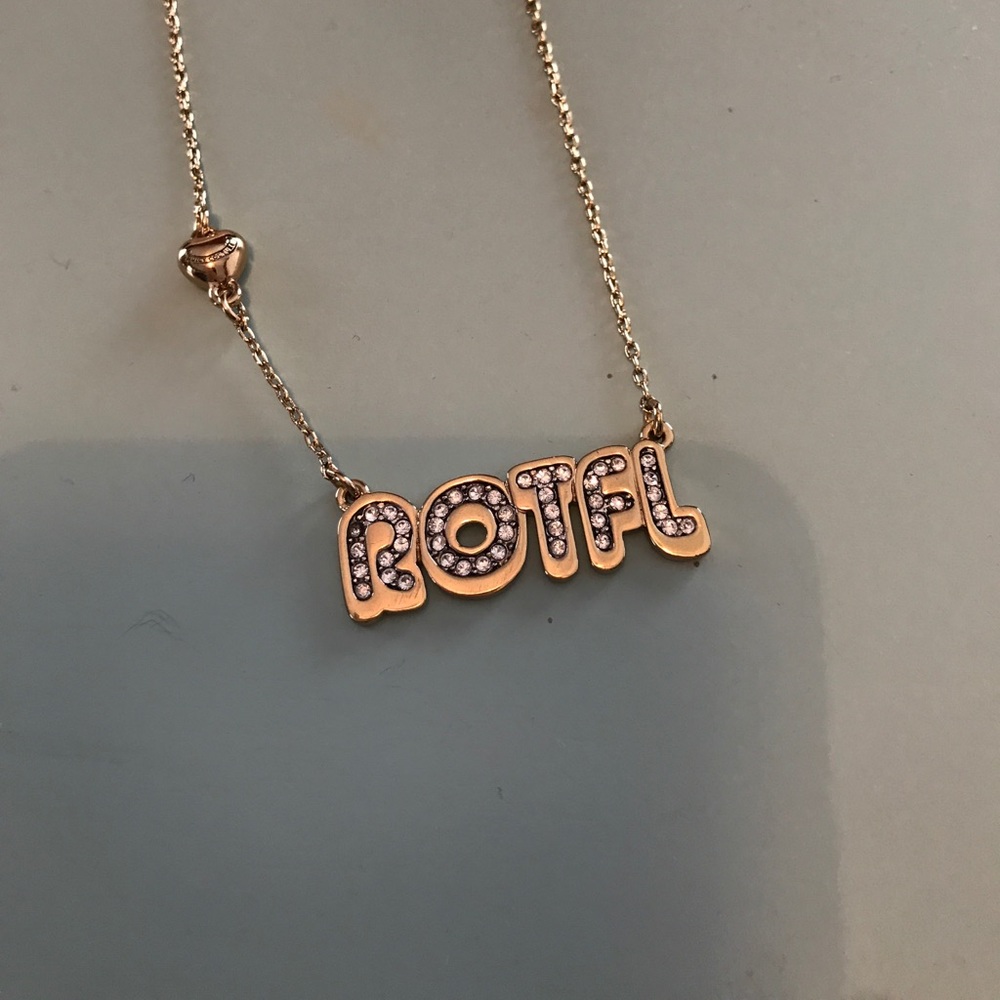 juicy couture necklace "ROTFL"