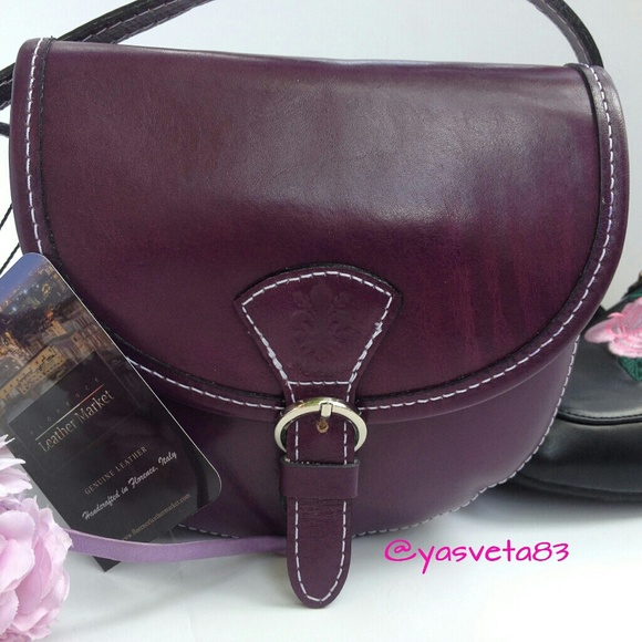 Vera Pelle Handbags - SALE😄👍🌺Genuine Leather Crossbody Bag Italy