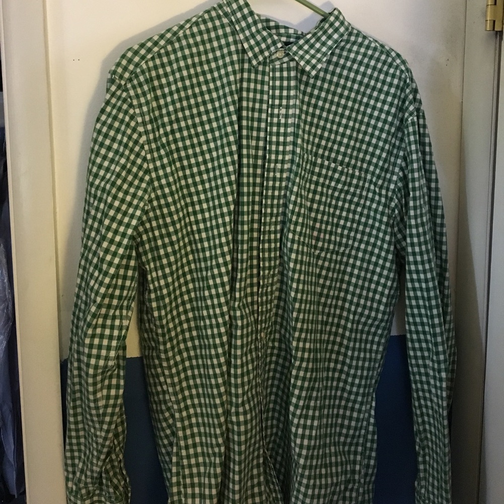 Green gingham Gap button down size XL